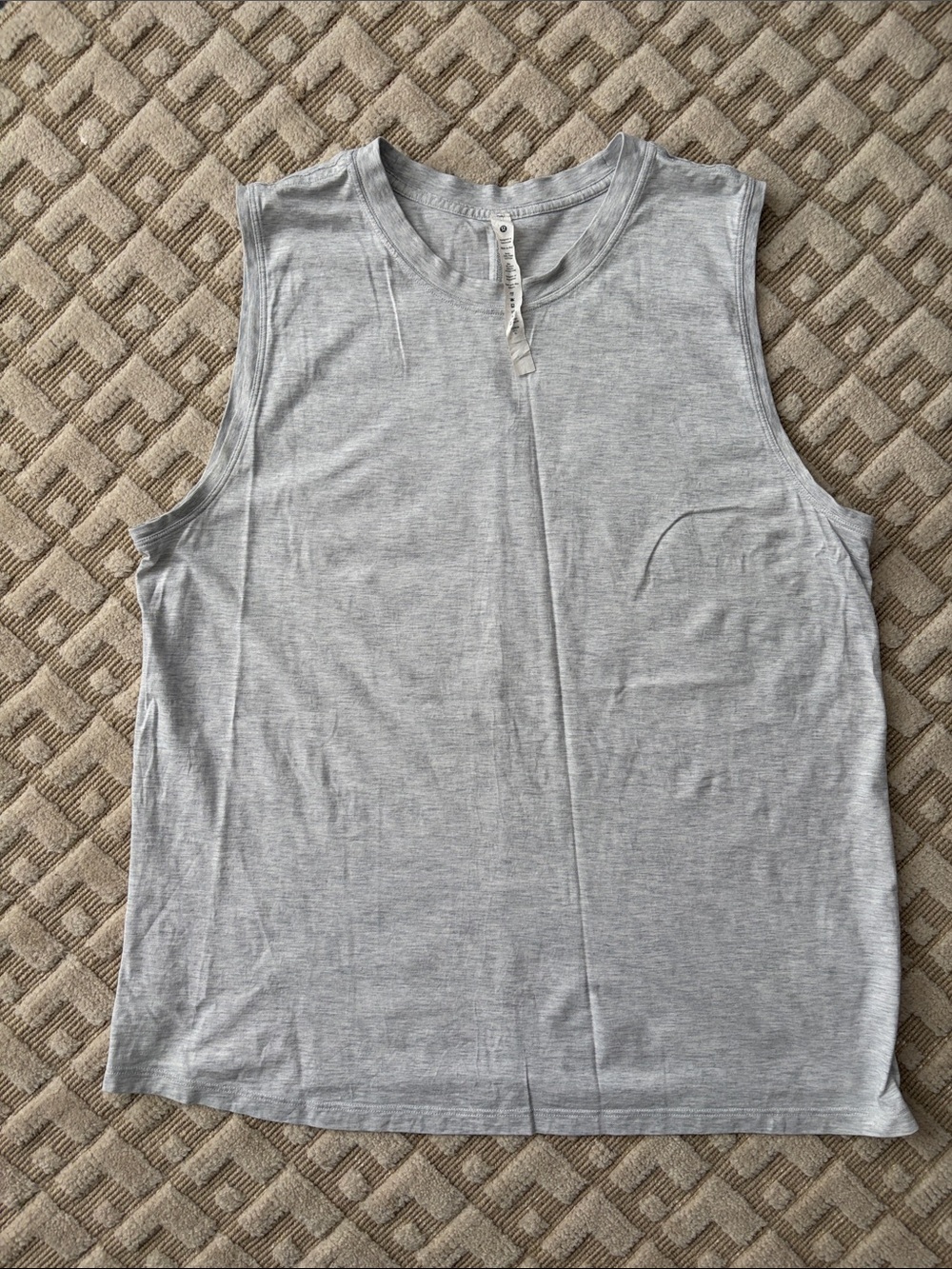 lululemon athletica All Yours Tank Top Heathered Core Ultra Light Grey Size 14